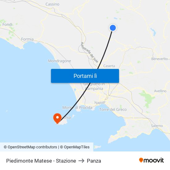 Piedimonte Matese - Stazione to Panza map