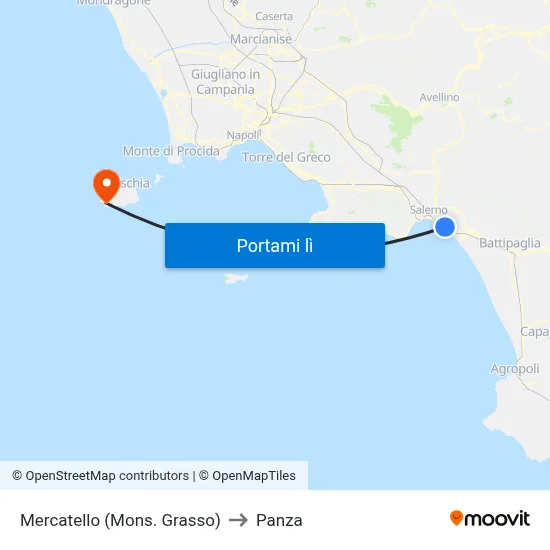 Mercatello (Mons. Grasso) to Panza map