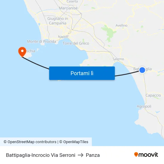 Battipaglia-Incrocio Via Serroni to Panza map