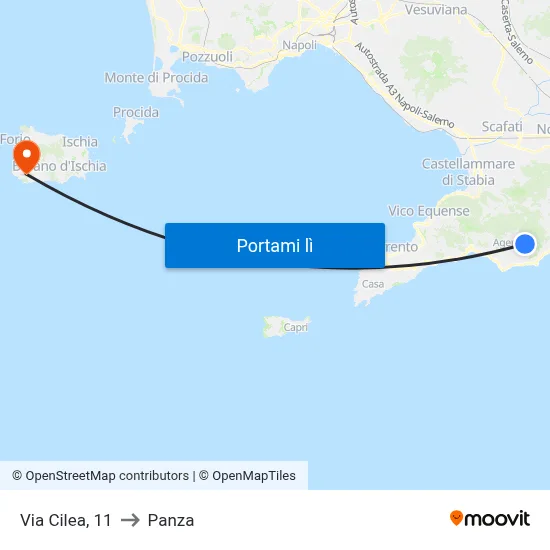 Via Cilea, 11 to Panza map