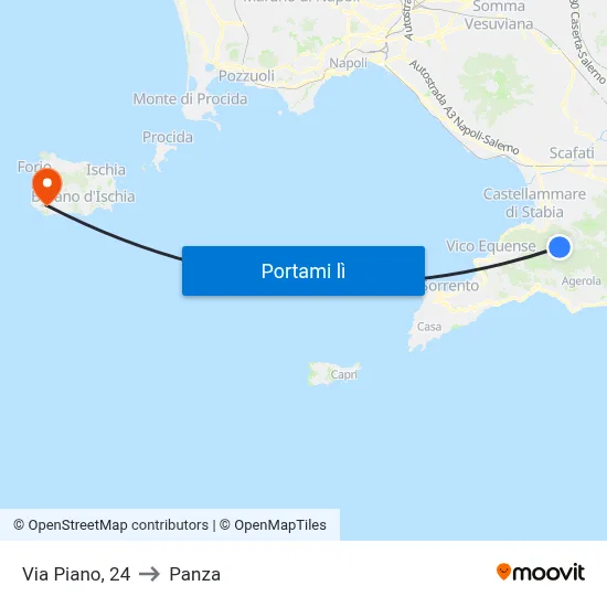 Via Piano, 24 to Panza map