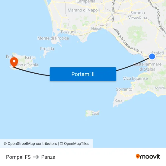 Pompei FS to Panza map
