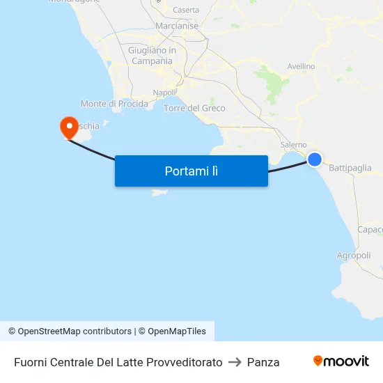 Fuorni Centrale Del Latte Provveditorato to Panza map