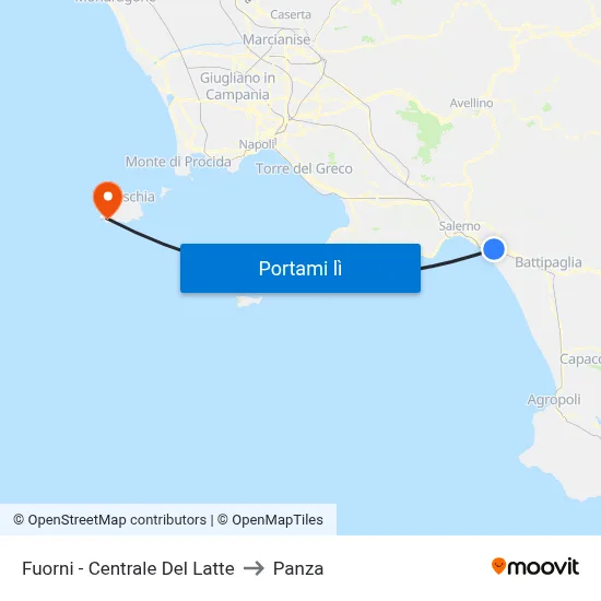 Fuorni - Centrale Del Latte to Panza map