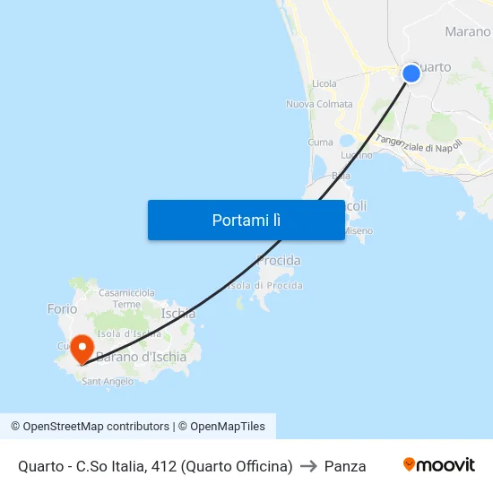 Quarto - C.So Italia, 412 (Quarto Officina) to Panza map
