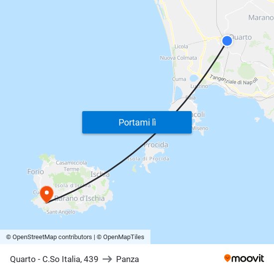 Quarto - C.So Italia, 439 to Panza map