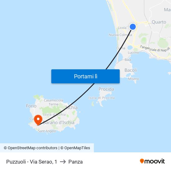 Puzzuoli - Via Serao, 1 to Panza map