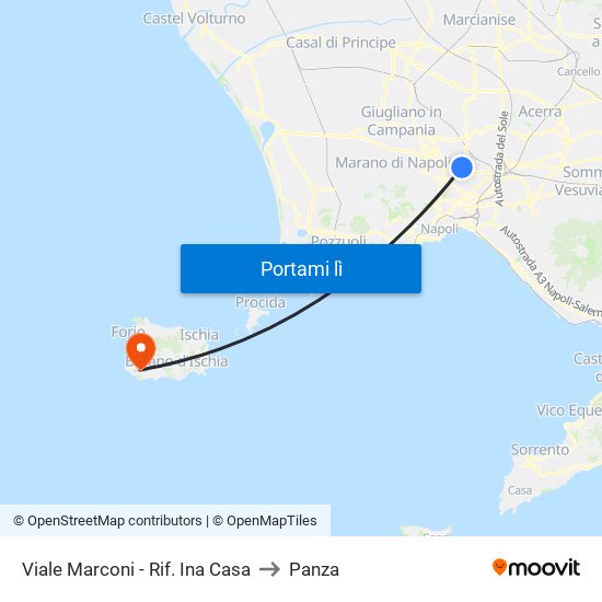 Viale Marconi - Rif. Ina Casa to Panza map