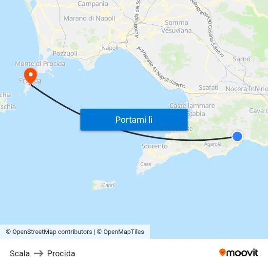 Scala to Procida map