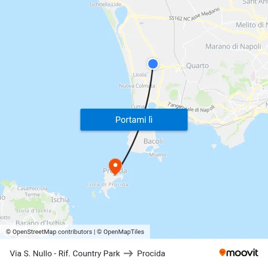 Via S. Nullo - Rif. Country Park to Procida map