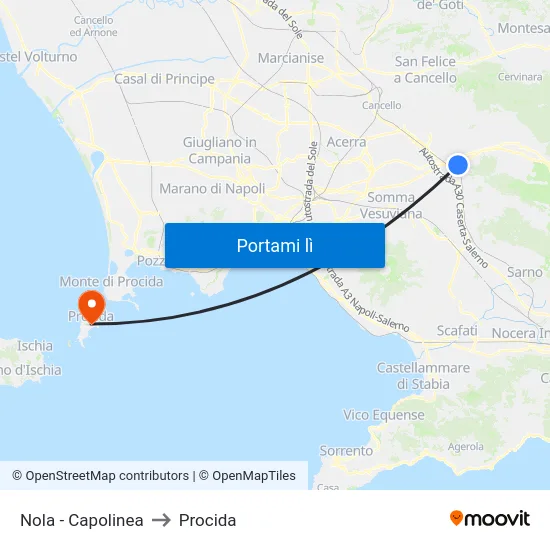 Nola - Capolinea to Procida map