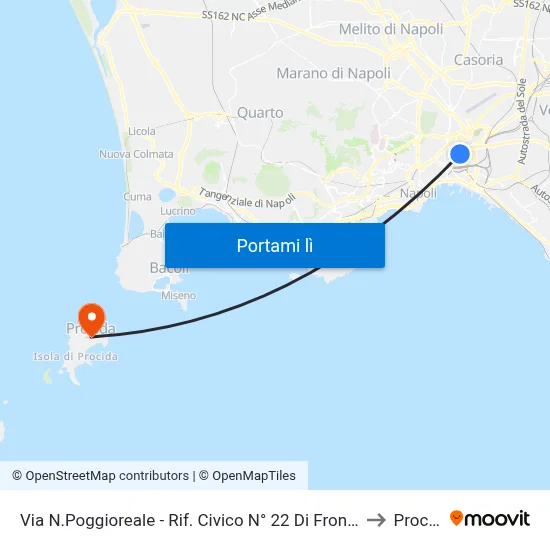 Via N.Poggioreale - Rif. Civico N° 22 Di Fronte Carcere to Procida map