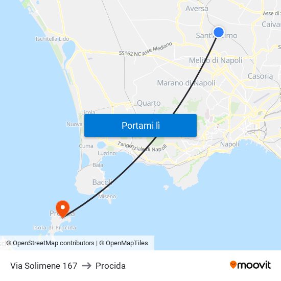 Via Solimene - Rif. Capolinea Ctp to Procida map