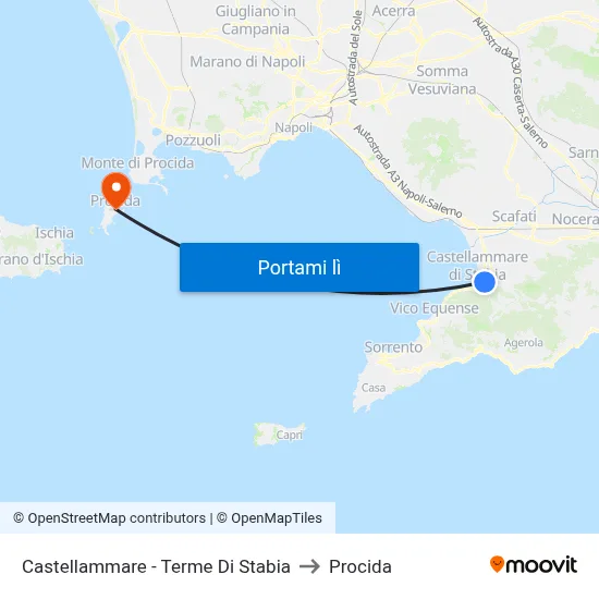 Castellammare - Terme Di Stabia to Procida map