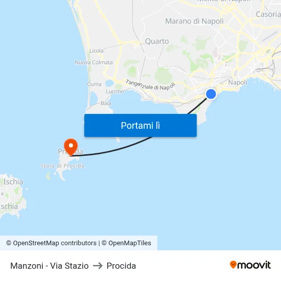 Manzoni - Via Stazio to Procida map