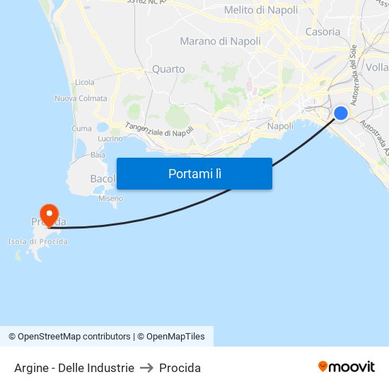 Argine - Delle Industrie to Procida map