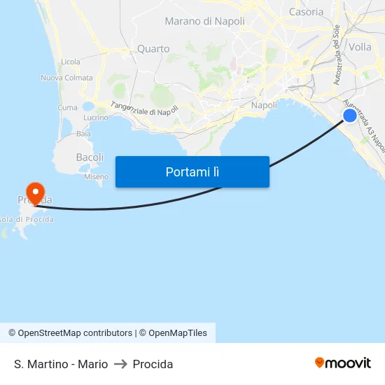 S. Martino - Mario to Procida map