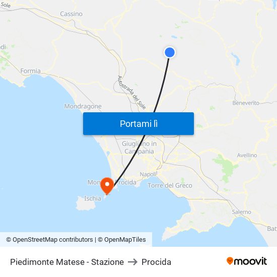 Piedimonte Matese - Stazione to Procida map