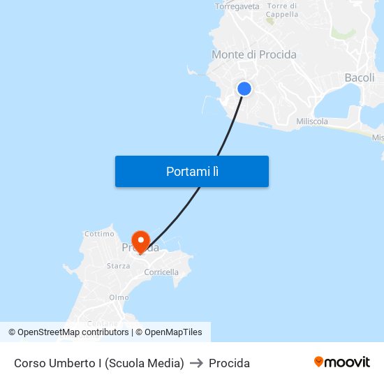 Corso Umberto I (Scuola Media) to Procida map