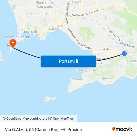 Via G.Atzori, 56 (Garden Bar) to Procida map
