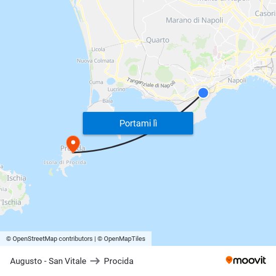 Augusto - San Vitale to Procida map