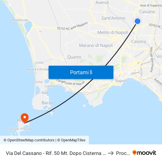 Via Del Cassano - Rif. 50 Mt. Dopo Cisterna Acquedotto to Procida map