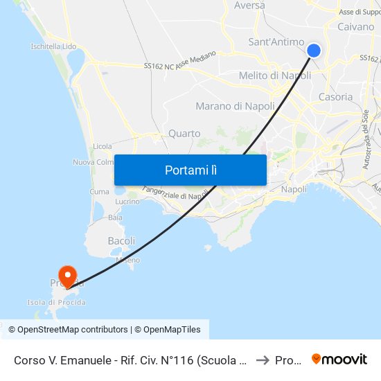 Corso V. Emanuele - Rif. Civ. N°116 (Scuola Media Capasso to Procida map