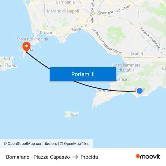 Bomerano - Piazza Capasso to Procida map