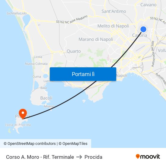 Corso A. Moro - Rif. Terminale to Procida map