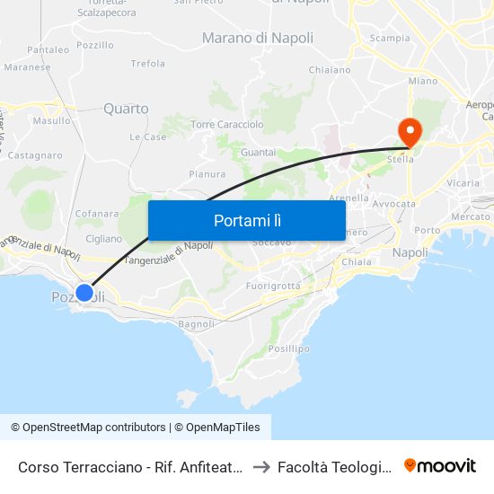 Corso Terracciano - Rif. Anfiteatro to Facoltà Teologica map