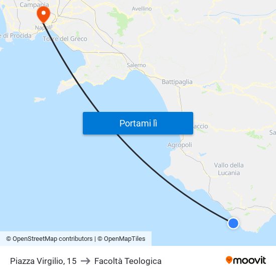 Piazza Virgilio, 15 to Facoltà Teologica map