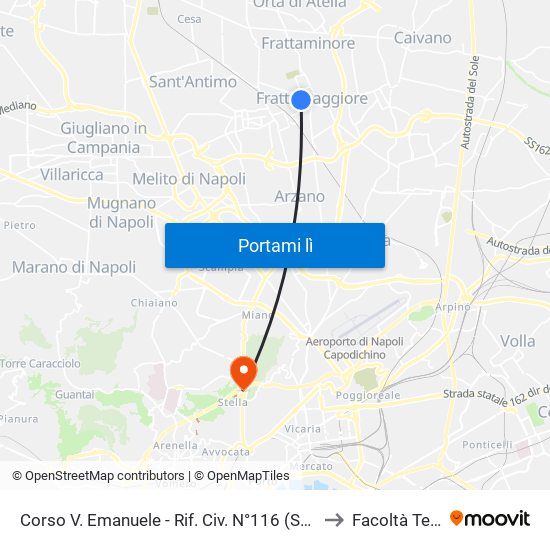 Corso V. Emanuele - Rif. Civ. N°116 (Scuola Media Capasso to Facoltà Teologica map