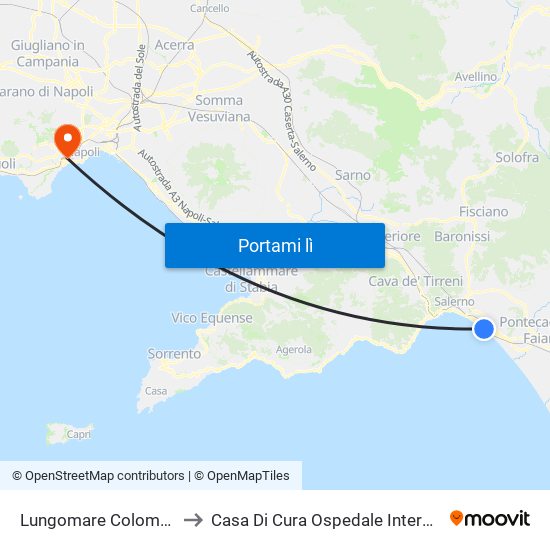 Lungomare Colombo Mercatello to Casa Di Cura Ospedale Internazionale Villa Benti map