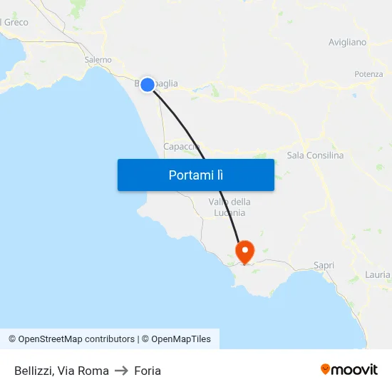 Bellizzi, Via Roma to Foria map