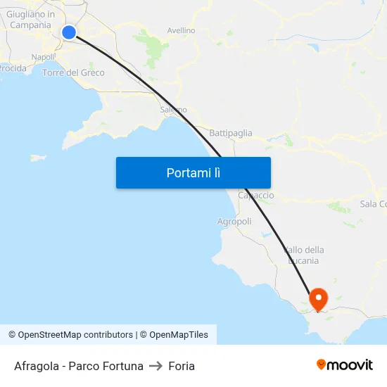 Afragola - Parco Fortuna to Foria map