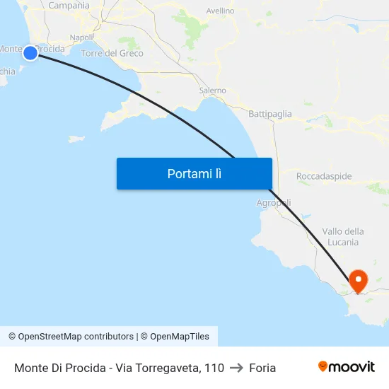 Monte Di Procida - Via Torregaveta, 110 to Foria map