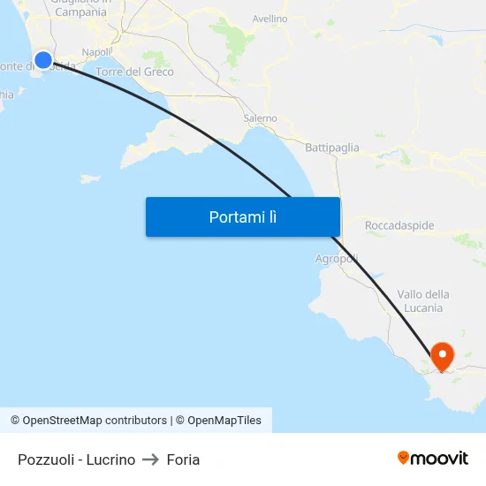 Pozzuoli - Lucrino to Foria map
