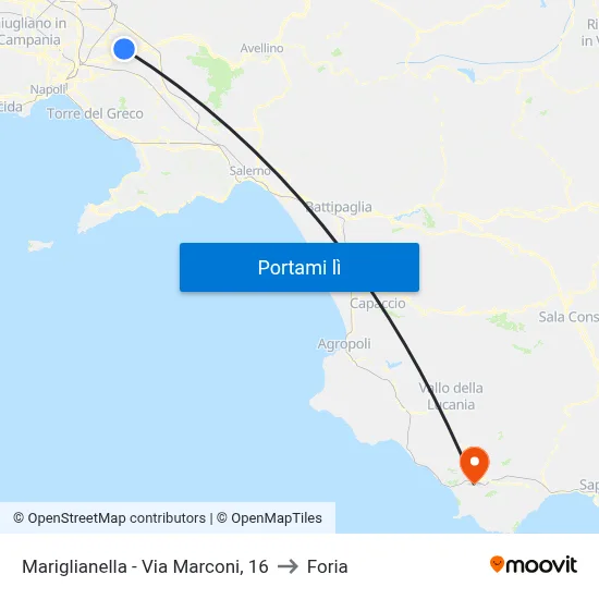 Mariglianella - Via Marconi, 16 to Foria map