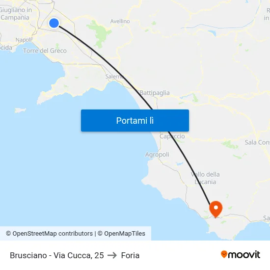 Brusciano - Via Cucca, 25 to Foria map