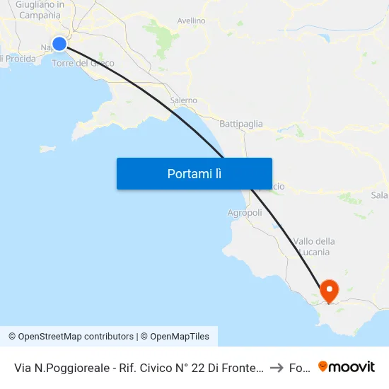 Via N.Poggioreale - Rif. Civico N° 22 Di Fronte Carcere to Foria map