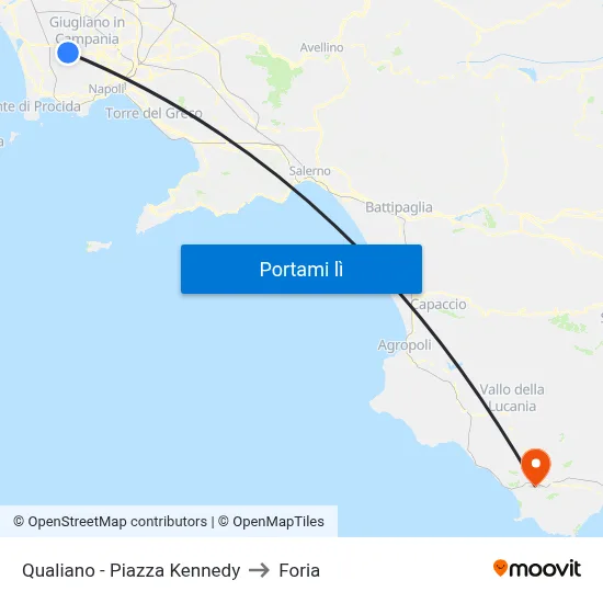 Qualiano - Piazza Kennedy to Foria map