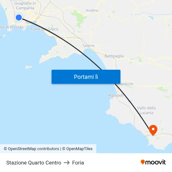 Stazione Quarto Centro to Foria map