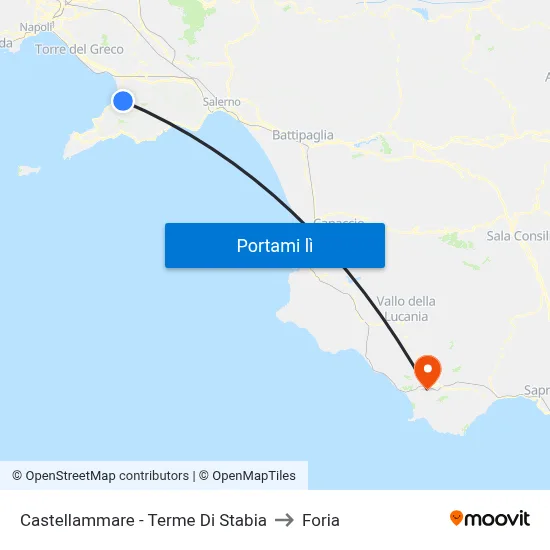 Castellammare - Terme Di Stabia to Foria map