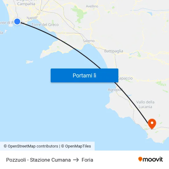 Pozzuoli - Stazione Cumana to Foria map