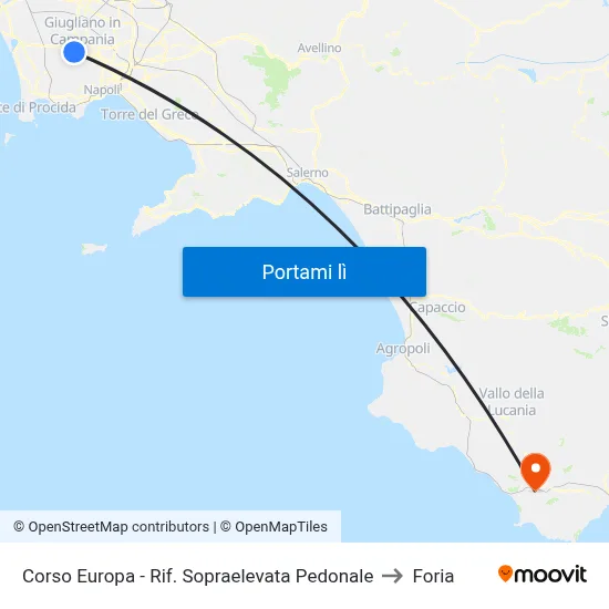 Corso Europa - Rif. Sopraelevata Pedonale to Foria map
