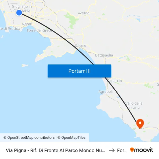 Via Pigna - Rif. Di Fronte Al Parco Mondo Nuovo to Foria map