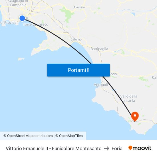 Vittorio Emanuele II - Funicolare Montesanto to Foria map