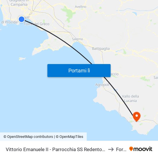 Vittorio Emanuele II - Parrocchia SS Redentore to Foria map