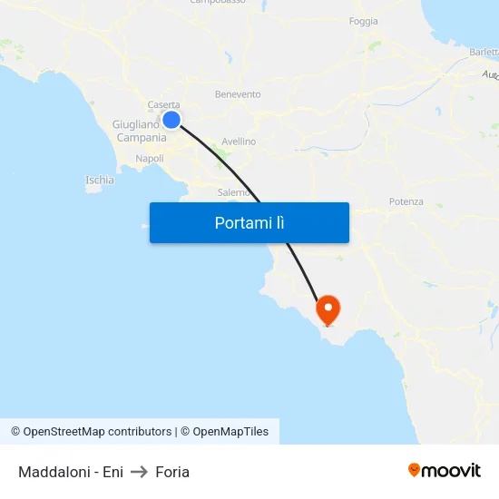 Maddaloni - Eni to Foria map