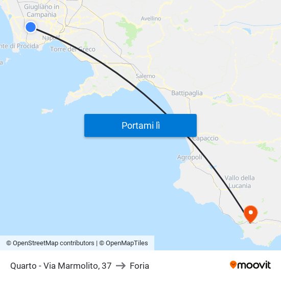 Quarto - Via Marmolito, 37 to Foria map